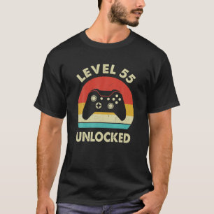 Level 55 Unlocked - Vintage Birthday 1966 - Gift F T-Shirt