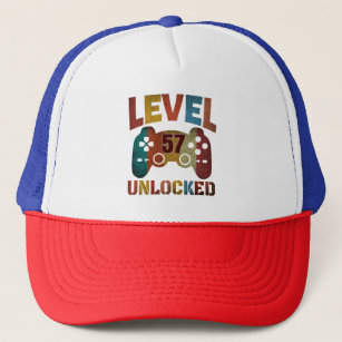 LEVEL 57 UNLOCKED  TRUCKER HAT