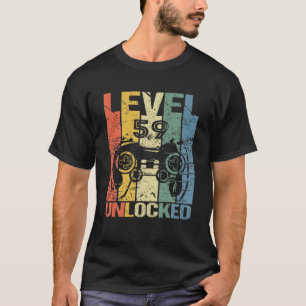 Level 59 Unlocked Awesome 1963 Video Game 59Th Bir T-Shirt