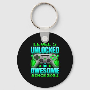 Level 5 Unlocked 5 Year Old For Boys 5th Birthday Keychain