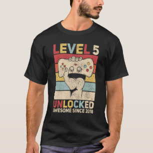 Level 5 Unlocked Awesome Since 2018 5 Years Old 5t T-Shirt