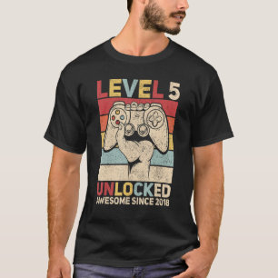 Level 5 Unlocked Awesome Since 2018 5 Years Old 5t T-Shirt