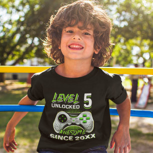 Level 5 Unlocked - Fun Birthday Gamer Kid T-Shirt