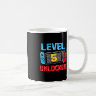 Level 5 Unlocked Gamer 5th Birthday Gift Video Gam Coffee Mug