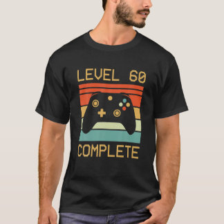 Level 60 Complete Video Gamer - 60Th Wedding Anive T-Shirt