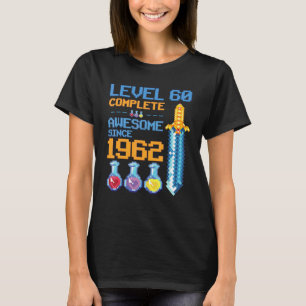 Level 60 Unlocked Video Game 60th Birthday Party R T-Shirt