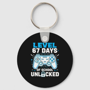 Level 67 Days Of School Unlocked 67 Meme Humor 6 7 Keychain