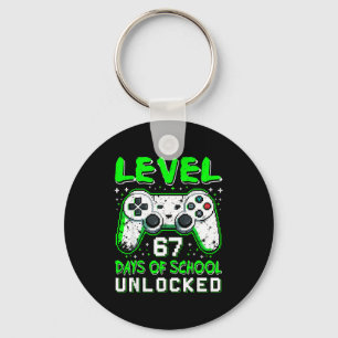 Level 67 Days Of School Unlocked Boys 67th Day Of  Keychain