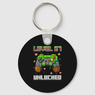 Level 67 Unlocked Gaming School Meme Six Seven Boy Keychain