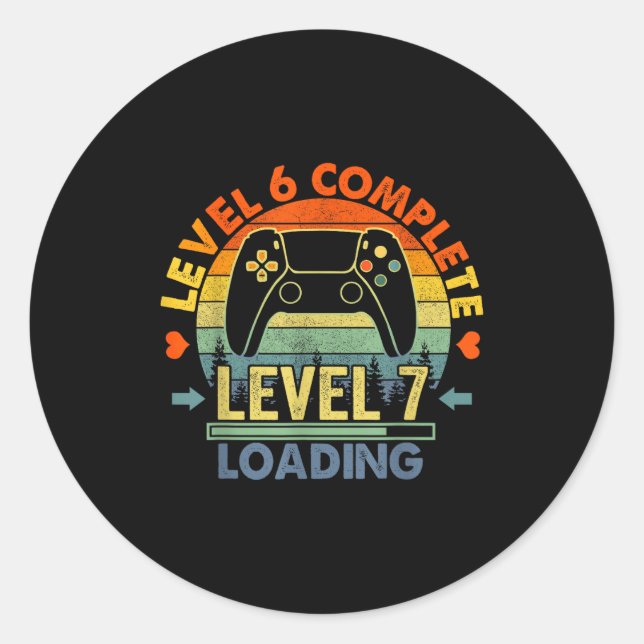 Level 6 Complete 6 Anniversary Gift 6th Wedding An Classic Round Sticker (Front)