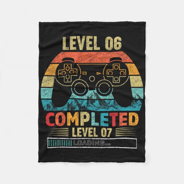 Level 6 Completed Level 7 Loading 6th Birthday Vid Fleece Blanket (Front)