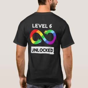 Level 6 Unlocked Autism Awareness Aspergers Novelt T-Shirt
