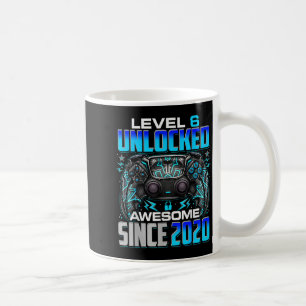 Level 6 Unlocked Awesome Since 2020 6th Birthday G Coffee Mug
