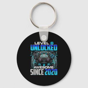 Level 6 Unlocked Awesome Since 2020 6th Birthday G Keychain