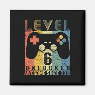 Level 6 Unlocked Awesome Video Game 6th Birthday B Magnet