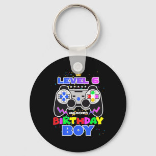 Level 6 Unlocked Birthday Boy Video Game 6th Birth Keychain