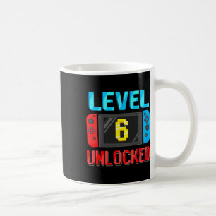 Level 6 Unlocked Birthday Video Gamer 6th Birthday Coffee Mug