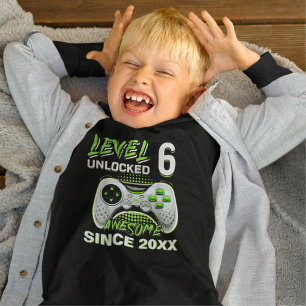 Level 6 Unlocked - Fun Birthday 6 Gamer T-Shirt