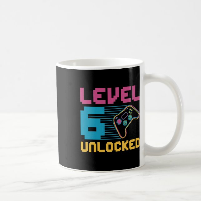 Level 6 Unlocked Gaming Birthday  Coffee Mug (Right)