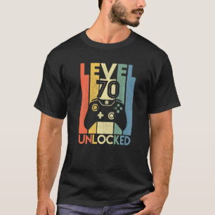 Level 70 Unlocked Funny Video Gamer 70th Birthday T-Shirt