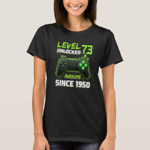 Level 73 Unlocked Shirt 73rd Birthday Women Men Bo