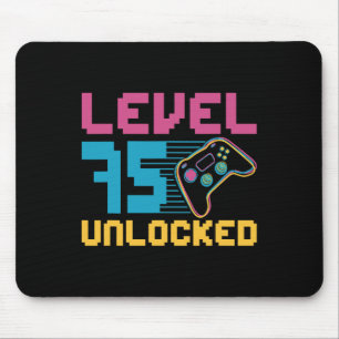 Level 75 Unlocked Gaming Birthday Mouse Pad