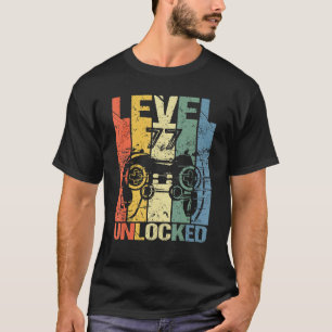 Level 77 Unlocked Awesome 1945 Video Game 77th Bir T-Shirt