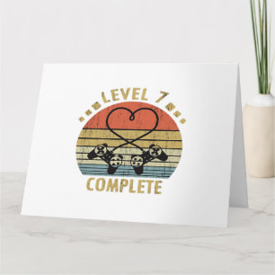 Level 7 Complete - 7th Wedding Anniversary Gift Vi Card