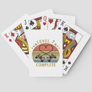 Level 7 Complete - 7th Wedding Anniversary Gift Vi Playing Cards