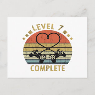 Level 7 Complete - 7th Wedding Anniversary Gift Vi Postcard