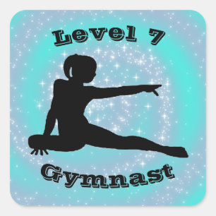Level 7 Gymnast - (Level # can be changed) Square Sticker