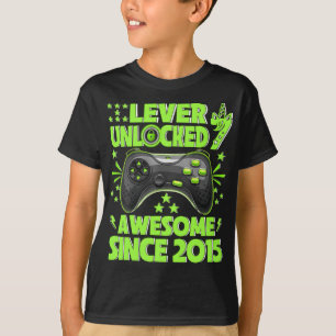 Level 7 Unlocked Awesome 2015 Video Game 7th Birth T-Shirt