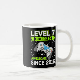 Level 7 Unlocked Awesome 2016 Video Game 7th Birth Coffee Mug