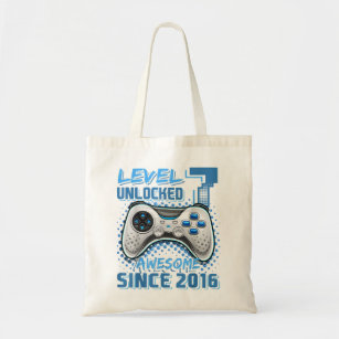 Level 7 Unlocked Awesome 2016 Video Game 7th Birth Tote Bag