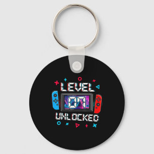 Level 7 Unlocked Gamer 7th Birthday Gift Video Gam Keychain