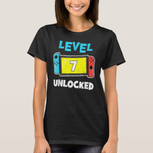 Level 7 Unlocked Gamer 7th Birthday Video Game T-Shirt