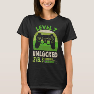 Level 7 Unlocked Level 8 Loading Vintage 7th Birth T-Shirt