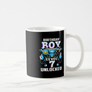 Level 7 Unlocked Video Game 7th Birthday Gamer Boy Coffee Mug