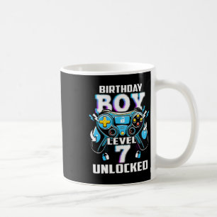 Level 7 Unlocked Video Game 7th Birthday Gamer Boy Coffee Mug