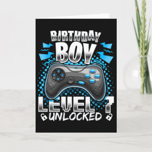 Level 7 Unlocked Video Game 7th Birthday Gamer Gif Card