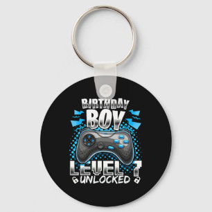 Level 7 Unlocked Video Game 7th Birthday Gamer Gif Keychain