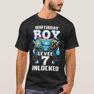 Level 7 Unlocked Video Game 7Th Birthday Gamer T-Shirt