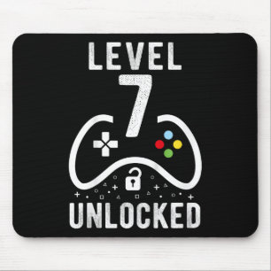 Level 7 Unlocked Video Game 7th Birthday Gift Mouse Pad