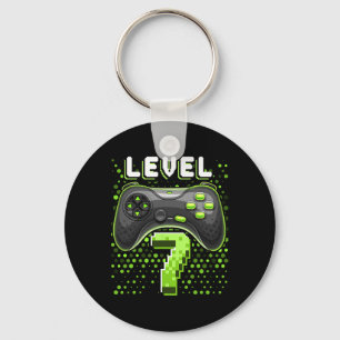 Level 7 Video Game Controller 7th Birthday Gamer G Keychain
