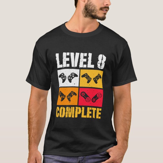 Level 8 Complete 8 Anniversary Funny 8th Wedding A T-Shirt (Front)