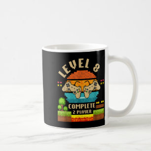 Level 8 Complete 8 Years Anniversary Video Game Gi Coffee Mug
