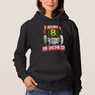 Level 8 Reached Gamer 8th Birthday Video Gaming Bo Hoodie