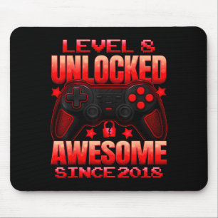 Level 8 Unlocked 8 Year Old For Boys 8th Birthday Mouse Pad