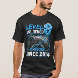 Level 8 Unlocked Awesome 2014 Video Game 8th Birth T-Shirt