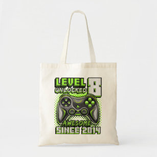 Level 8 Unlocked Awesome 2014 Video Game 8th Birth Tote Bag